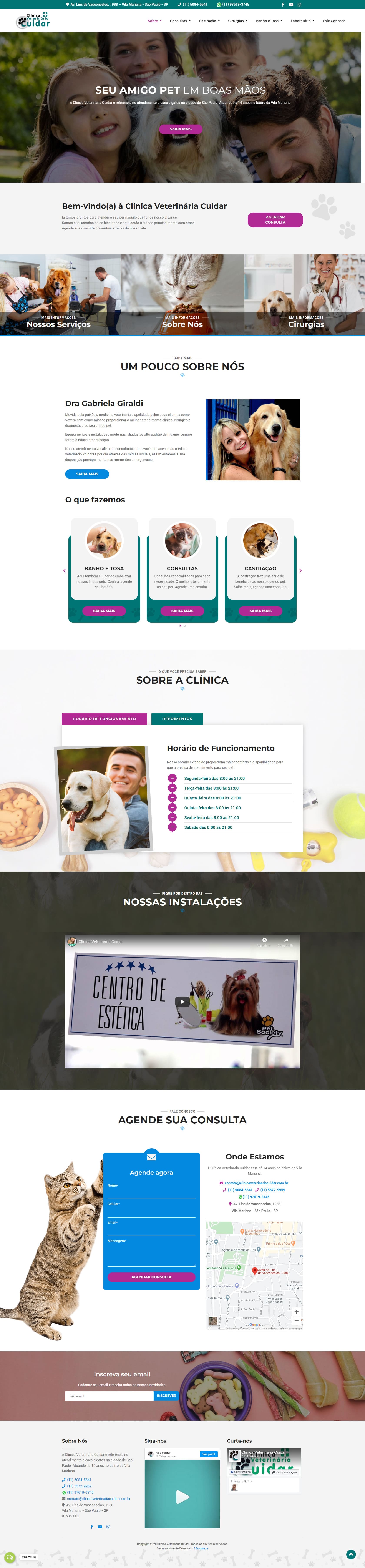 Apresentação do projeto Clínica Veterinária Cuidar