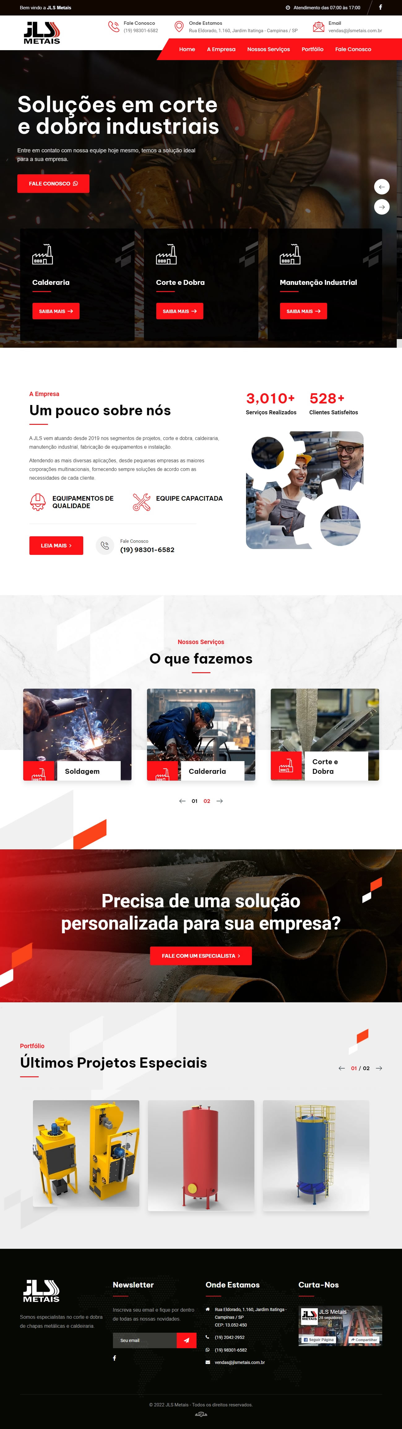 Apresentação do projeto JLS Metais