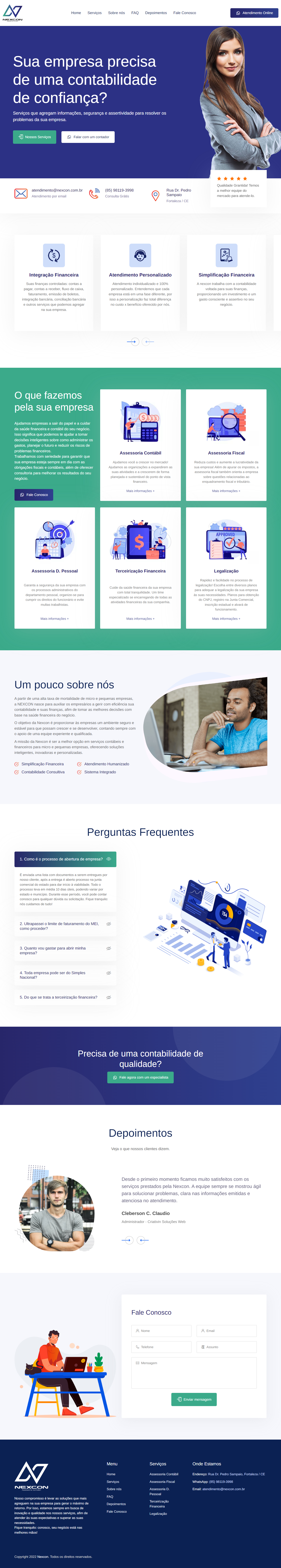 Apresentação do projeto Nexcon Assessoria e Contábil